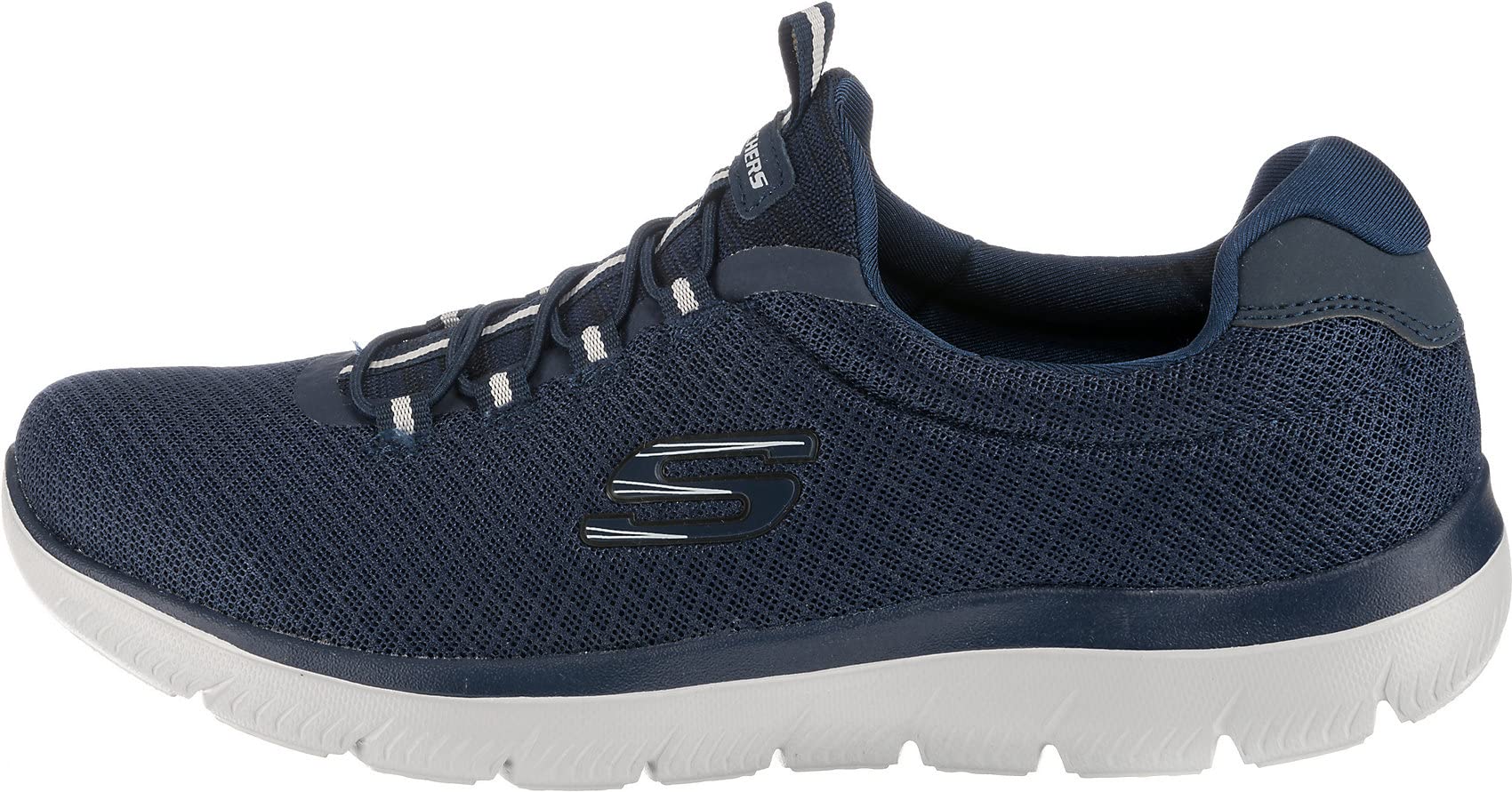 Skechers Herren Summits Slip On Sneaker, Blau Navy Mesh Trim Nvy, 39.5 EU 2