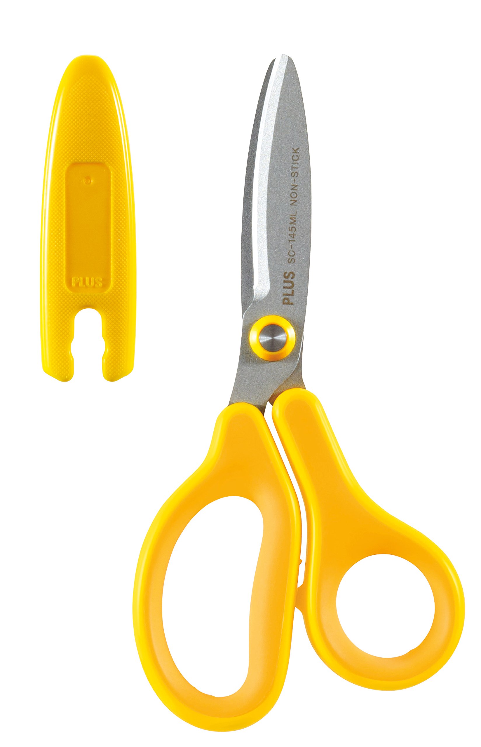 Plus Japan SC-145ML 35-065 Fit Cut Curve Left-Handed Kids Scissor - Yellow