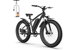 Electric Bike,26"x4"Fat Tire Electric Bike for Adults, 1500W Peak Motor, 28MPH Top Speed, 72Miles Max Range, 7-Speed Gears & 