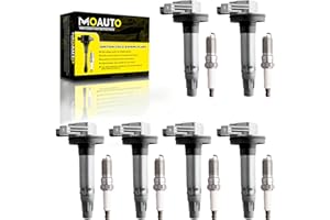 MOAUTO Set of 6 Ignition Coils Pack UF595 UF553 & 6 PCS Iridium Spark Plugs Compatible with Ford Lincoln Taurus Explorer F-150 Mustang Transit 150 250 350 MKS MKT MKX MKZ