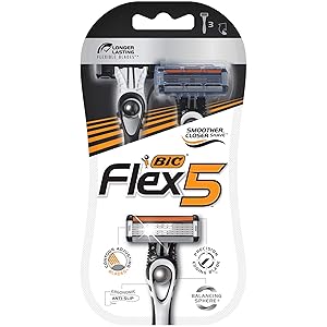 BIC Flex 5 Men's Disposable Razor, 3-Count (2 packs)