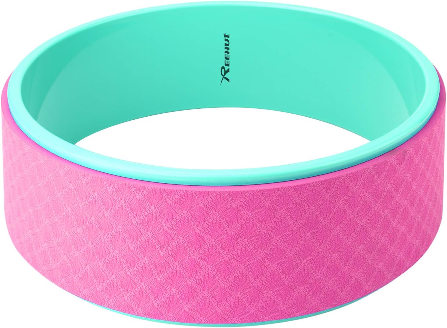 REEHUT Yoga Wheel - 12.6" x 5" Strong Premium Back Roller and Stretcher with Thick Cushion for Dharma Yoga Pose, Backbend & Stretching - (Black) : Sports & Outdoors