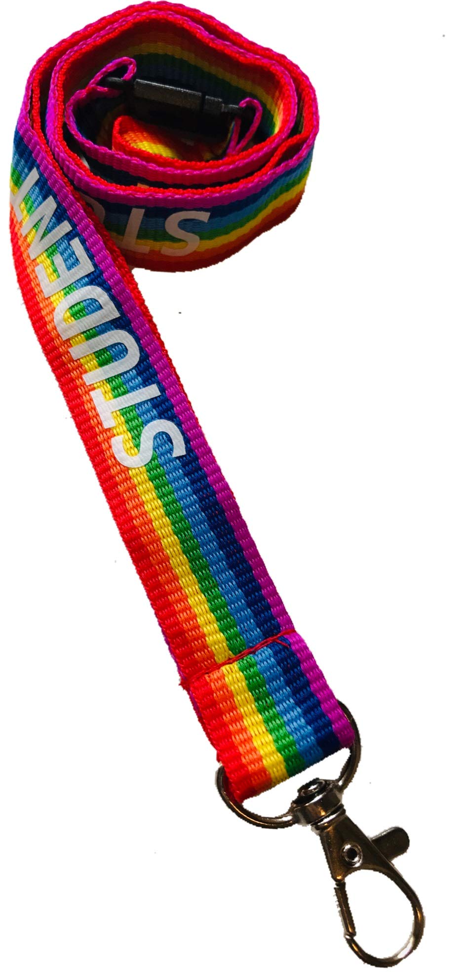 PAC Supplies Global 20mm Rainbow Student Lanyard With safety Breakaway