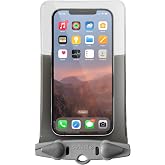 Aquapac Waterproof Phone Case, Large, Grey | iPhone and Android, Made in The UK, Hiking, Mountain Biking, Running Accessory, Floating, IPX8 certified to 30 ft deep.