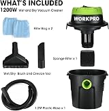 WORKPRO Wet Dry Vacuum Cleaner 1200W 10L 3 in 1 Blower Car Garage DIY view 7