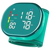 iEarve Wrist Blood Pressure Monitor Digital BP Monitor Rechargeable with 2x120 Memory, Carrying Case & Support Wrist, 5.3"~7.7" Adjustable Comfortable Cuff, Easy to Use – for Seniors & Family Use