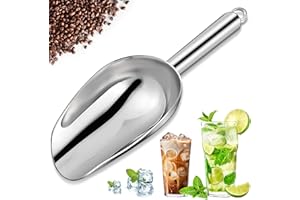 OLESBUR Premium 6oz Ice Scoop for Freezer - Multipurpose Metal Ice Scoop for Ice Machine - Stainless Steel Small Ice Scooper for Ice Bucket - Kitchen Gadgets Cookie Flour Pet Dog Food Scoop