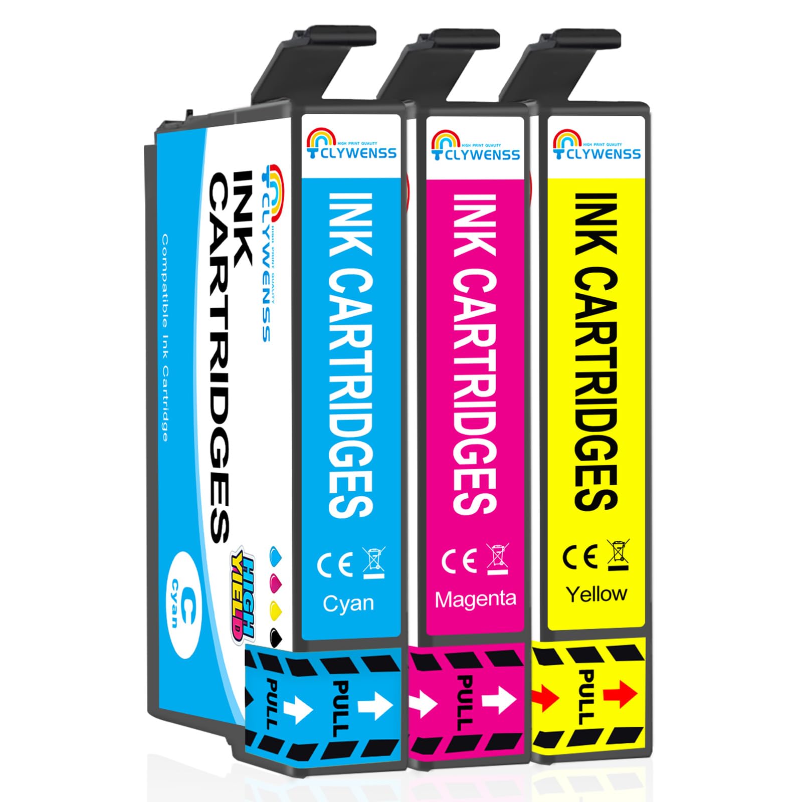 CLYWENSS Compatible 405XL Ink Cartridges Colour Replacement for Epson 405 XL for WorkForce Pro WF-4820 WF-3820 WF-7310 WF-7830 WF-7835 WF-7840 WF-4830 WF4820 WF3820 WF7310 WF7830 WF4830 Printer 3-Pack