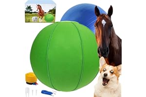 BABIEDTOYG Herding Ball for Dogs, Jolly Ball for Horses Dogs Horse Ball & Ball Cover - 25" Collie Ball for Dogs with Air Pump | for Play Hurding Ball | Hearding Ball Toys for Horses Stall (Green)