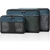 Briggs & Riley Carry On Compression Packing Cube Set - Bag Organizer for Suitcase & Luggage, For Women & Men, Pack Accessories for Vacation - Travel Must Haves, 3-Piece, Ocean