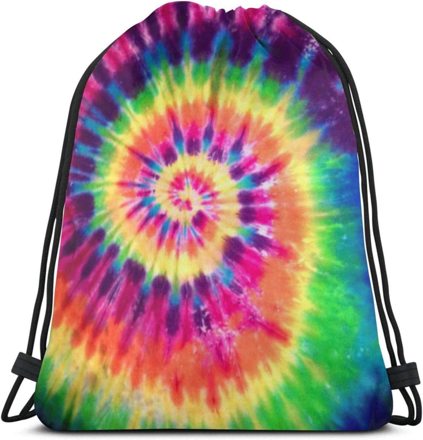 Affany Colorful Tie Dye Pattern Drawstring Backpack Bags Men Women Sport Gym Bag