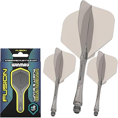 Winmau Fusion Integrated Flight & Shaft System No.2 Grey Intermediate Length