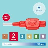 TePe Interdental Brush Extra Soft Red ISO 2 0.5mm 8pcs view 3