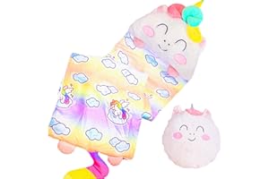 Nalexmi Sleeping Bag for Kids, Preschool Nap Mat, Toddler Sleeping Bag with Pillow for Daycare, Ages 3+, Large Size