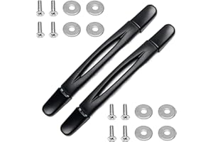 MroMax 2Pcs Luggage Handle 9.06" x 0.98" (L x W) Plastic Pull Handle Grip Replacement 230mm x 25mm for Luggage Suitcase Box Black Tone