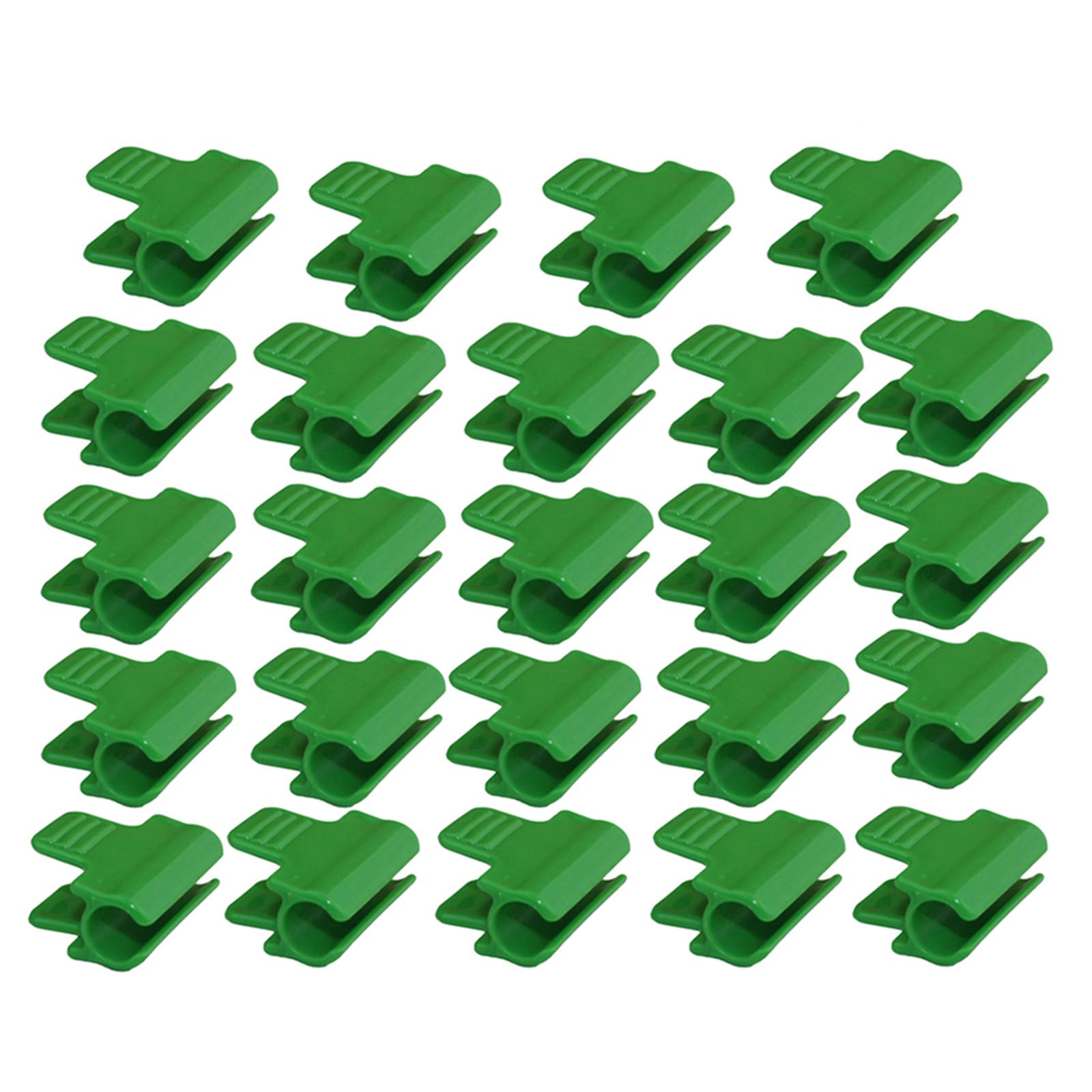 INFILM Pack of 24 Plastic Greenhouse Clips Net Stake Clips 16mm Outside Diameter