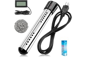 AIATOU 2000W Immersion Water Heater,Portable Electric Instant Bucket Heater with 304 Stainless Steel Protective Cover,Anti-scalding Submersible Water Heater for Bathtub Hot Tub Pool