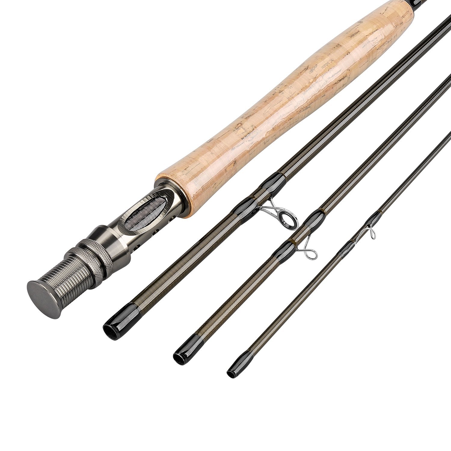 PLUSINNO Lightweight Portable Fly Fishing Rod and Reel FULL Combo Kit