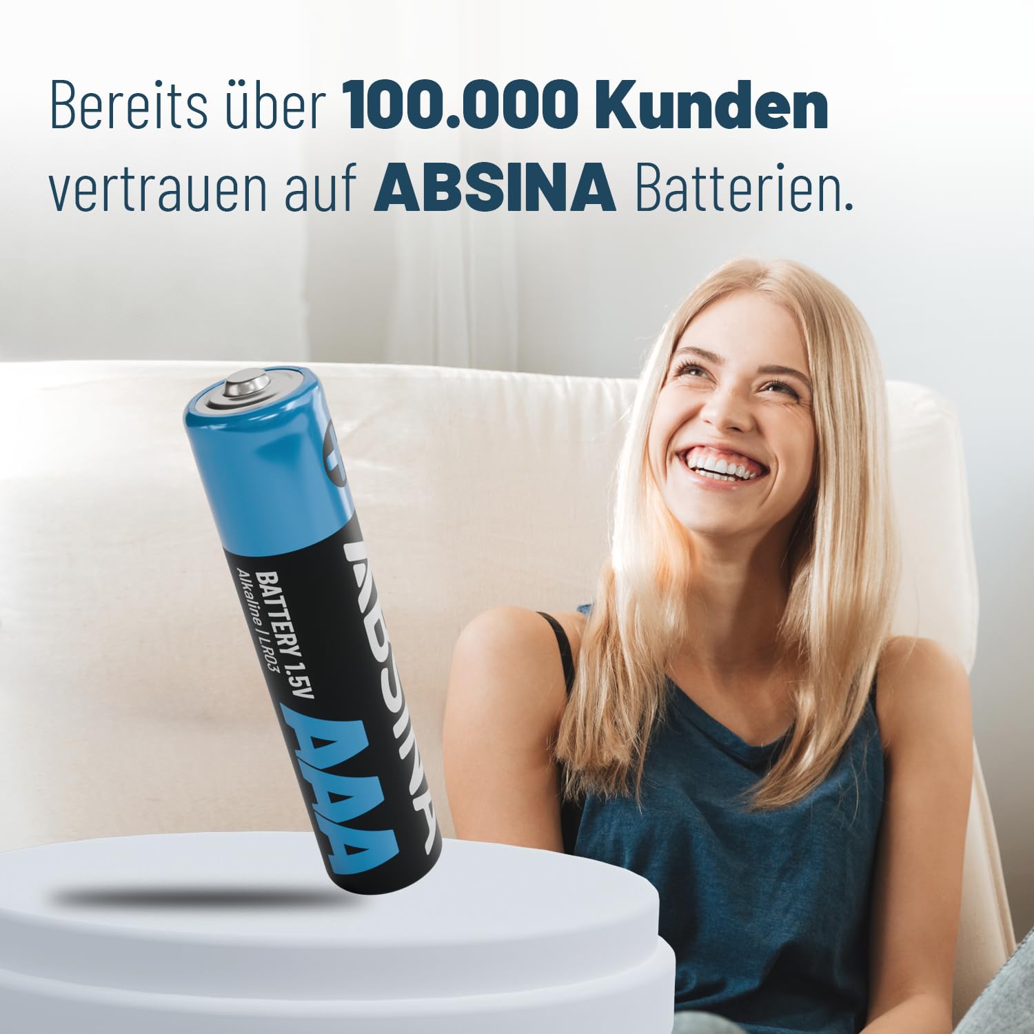 ABSINA 36x AAA Batterien Großpackung 1,5V Alkaline - Langlebige Micro LR03 Batterien AAA für Fernbedieung, Spielzeug, Wecker UVM - Batterie AAA 4