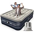 iDOO Air Mattress Full with Built in Pump, 18" Raised Comfort Blow up Mattress, Inflatable Mattress for Guests & Home, Air Bed, colchon inflable, Upgraded Four Chamber Technical Airbed