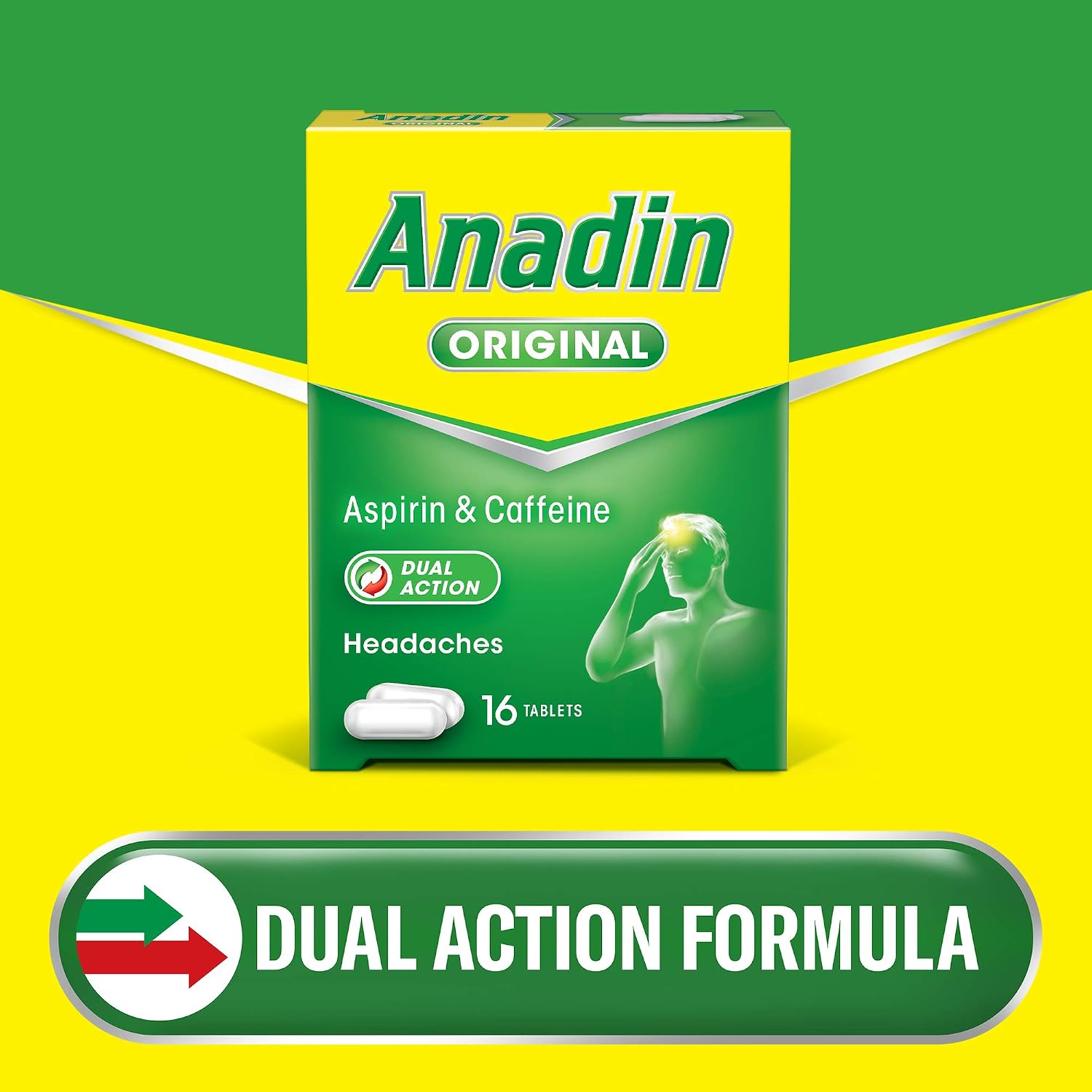 Anadin Original Pain Relief Tablets - Aspirin & Caffeine Tablets - Pack of 16, 16 Count (Pack of 1) - Image 3