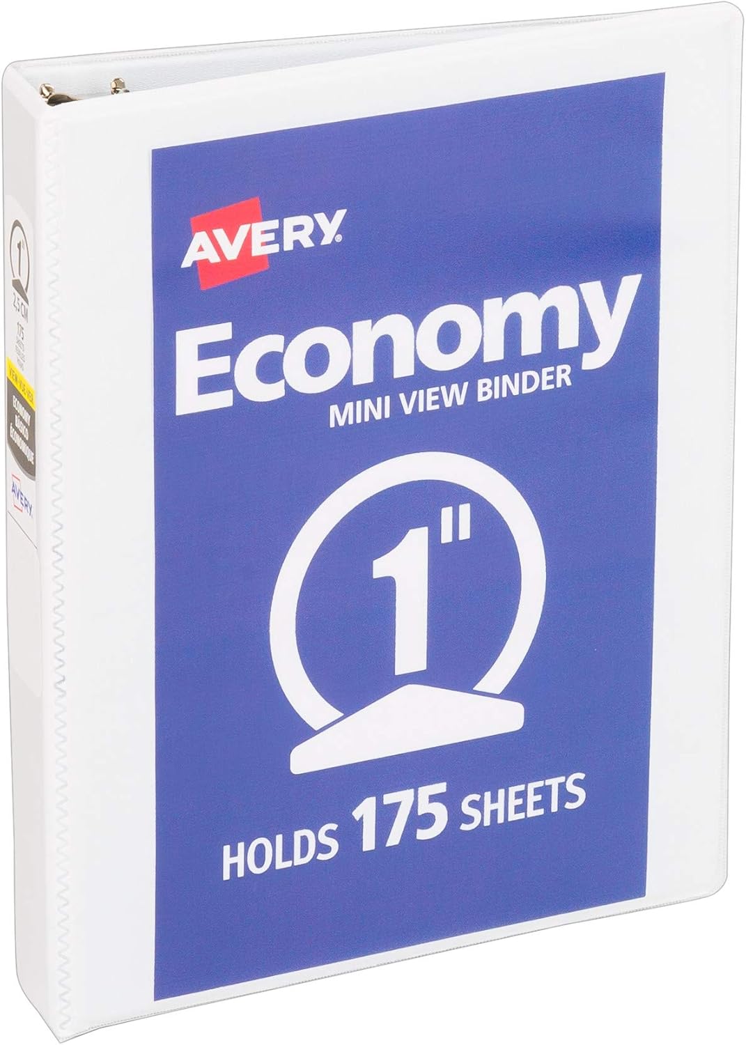 Avery Mini Economy View Binder with 1 Inch Round Ring, 5.5 x 8.5 inches, White, 1 Binder (5806) : Office Products
