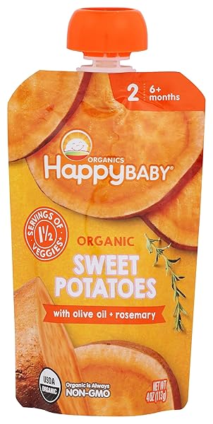 HAPPY BABY ORGANIC SWEET POTATOES WITH OLIVE OIL...