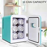 Koolatron Retro Mini Fridge 4L 12V 6 Can Table Top Quiet Portable view 3
