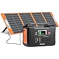Solar Generator With Solar Panel Included, Flashfish 200W Power Station+100W Foldable Solar Panel, Backup Power Battery Pack And Solar Panel Kit For Camping Home Power Outage
