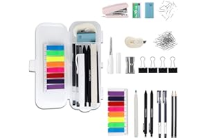 AIBGALE 123 Pcs Office Supplies Kit with Desk Organizers, Office Stationery Set, Mini Office Supply Kit Includes Stapler, Paper Clips, Push Pins, Highlighters for Desktop Accessories Set, School Supplies