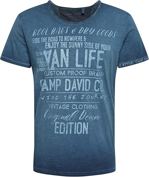 Camp David Herren Shirt Rauchblau XXL Amazon.de Bekleidung