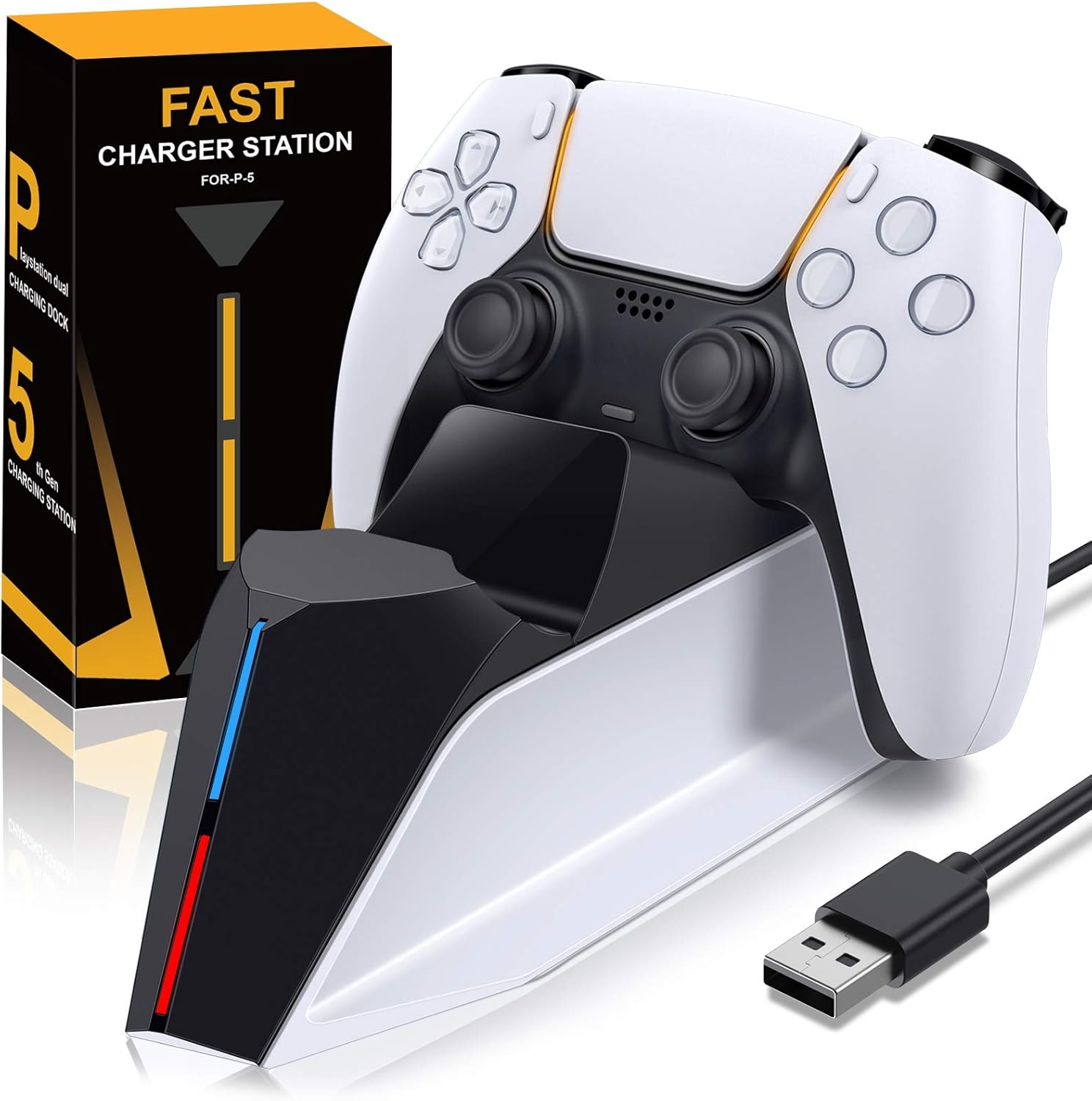 Kydlan PS5 Charging Station, PS5 Controller Charger Station for