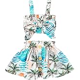 Tiny Cutey Toddler Baby Girl Clothes Ruffle Crop Top +Boho Floral Skirt Summer Dress Outfit Two Piece Set