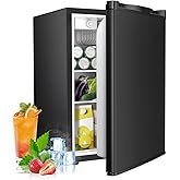 Electactic 2.56 Cu.ft Compact Refrigerator with Reversible Single Door, BLACK