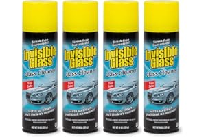 Invisible Glass 91164-4PK Premium Aerosol Glass and Window Cleaner for Auto and Home Cleans Glass, Windows, Windshields, and More, Streak-Free, Ammonia-Free, Tint-Safe, 19 oz (Pack of 4)