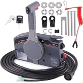 Rupse Outboard Remote Control Box for Yamaha 703-48205, Push Open | Includes 10 Pin Cable, 16.7Ft Harness. Push to Open Throttle. OEM 703-48205 Replacement