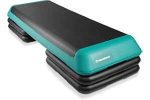 Philosophy Gym Aerobic Exercise Adjustable Step Platform, Health Club Size, with 4 Risers Included