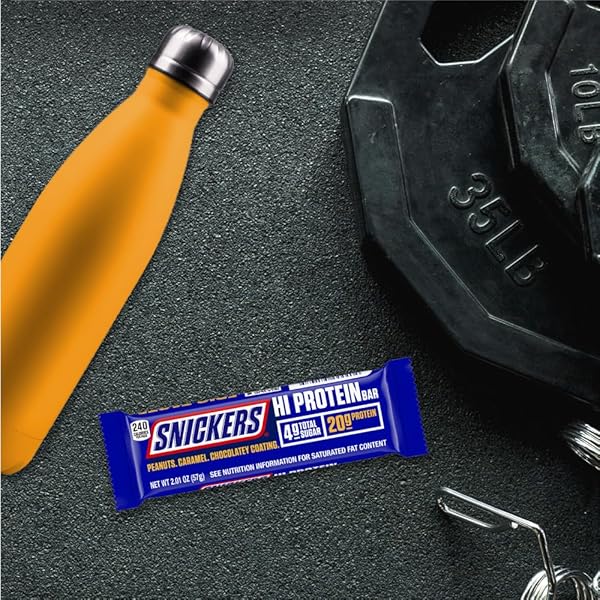 SNICKERS PEANUT & CARAMEL HI PROTEIN BAR, 24.12 OZ, 12 CT BOX