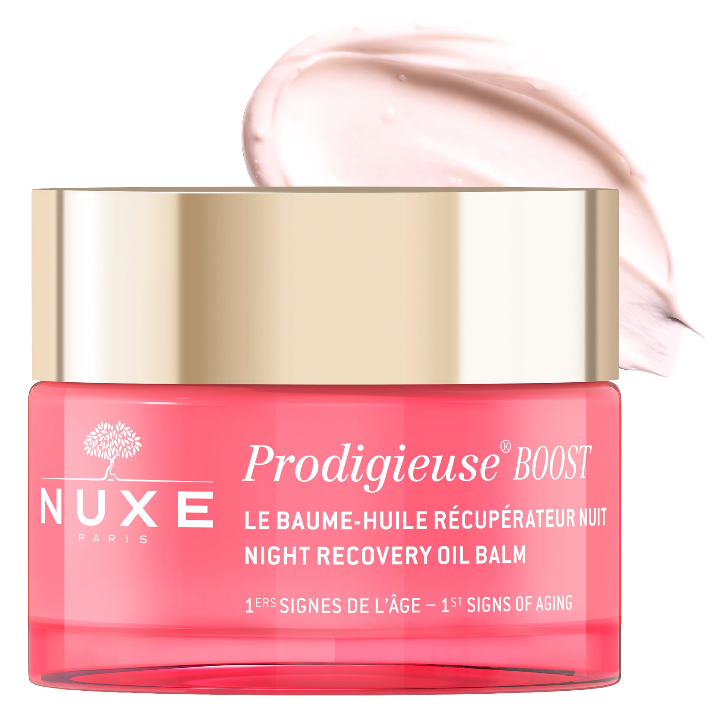 Nuxe Prodigieuse Boost Night Recovery Oil Balm 50ml, Overnight Moisturiser for All Skin Types, With Jasmine Extract & Macadamia Oil, Restores Radiance & Smooths Skin