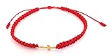 Lucky Charms USA Red String Bracelet with Goldtone