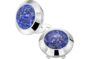 Button Covers Cufflinks for Dress Shirts and Tux Shirts, TAIGRAMA Mens Cufflinks Button Cover on Birthday Wedding Bussiness…