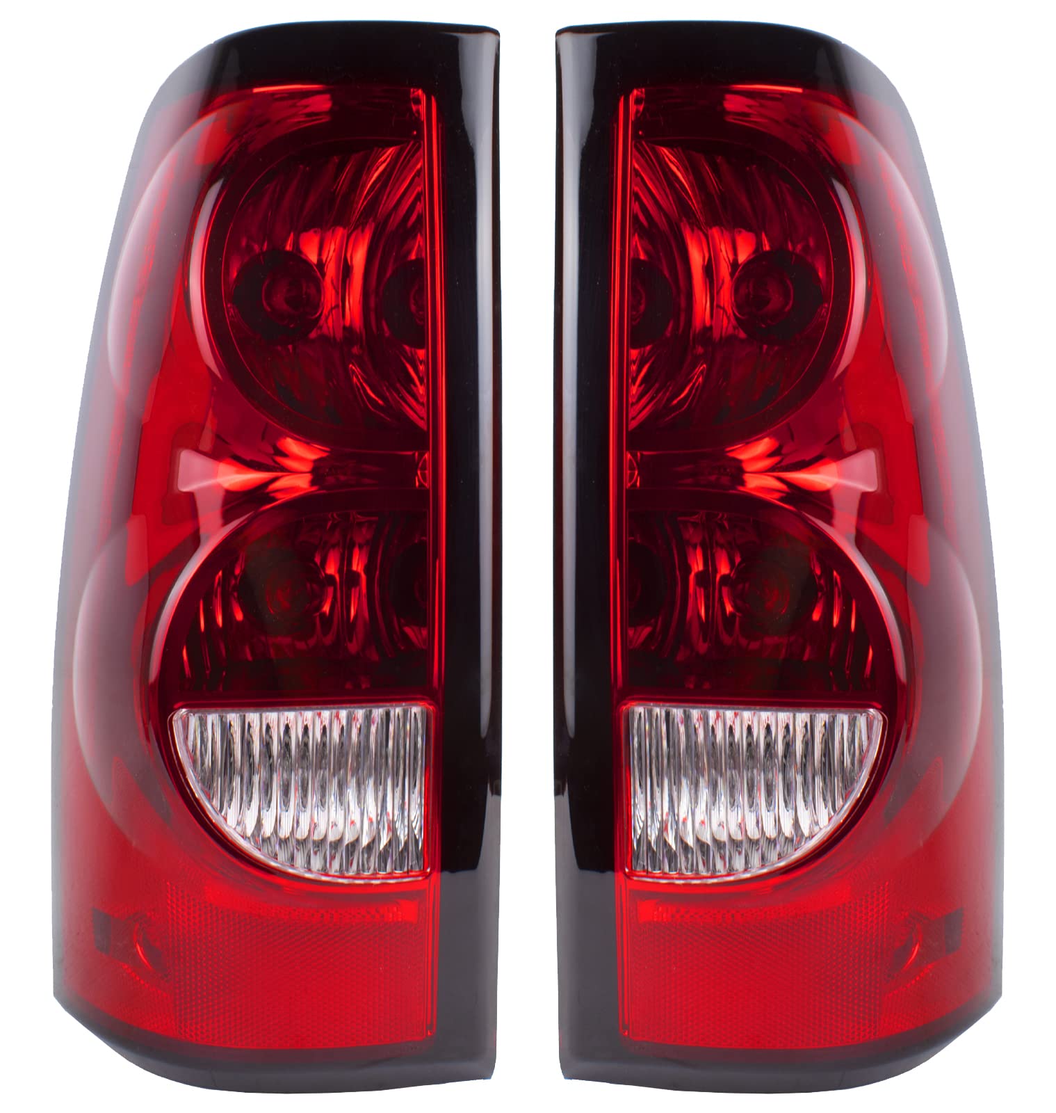 Photo 1 of Boine Compatible With 2003 2004 2005 2006 Chevy Silverado 1500 2500 3500 Driver and Passenger Side Tail Light - Bulb and Harness Included