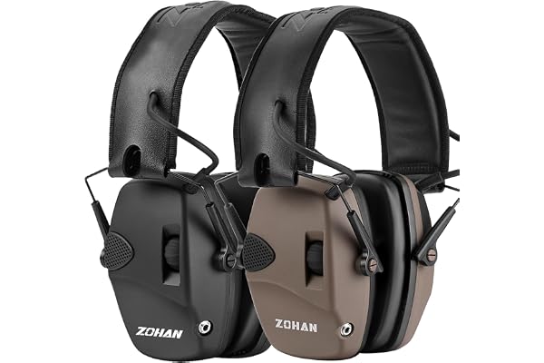 ZOHAN 054 Electronic Shooting Earmuffs Hearing Protection Sound Amplification Noise Reduction Adjustable Metal Soft Headband