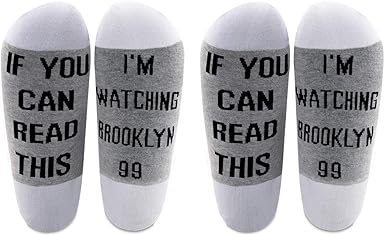 levlo brooklyn 99 inspired gift if you can read this i m watching brooklyn 99 cotton socks brooklyn nine nine fans gift