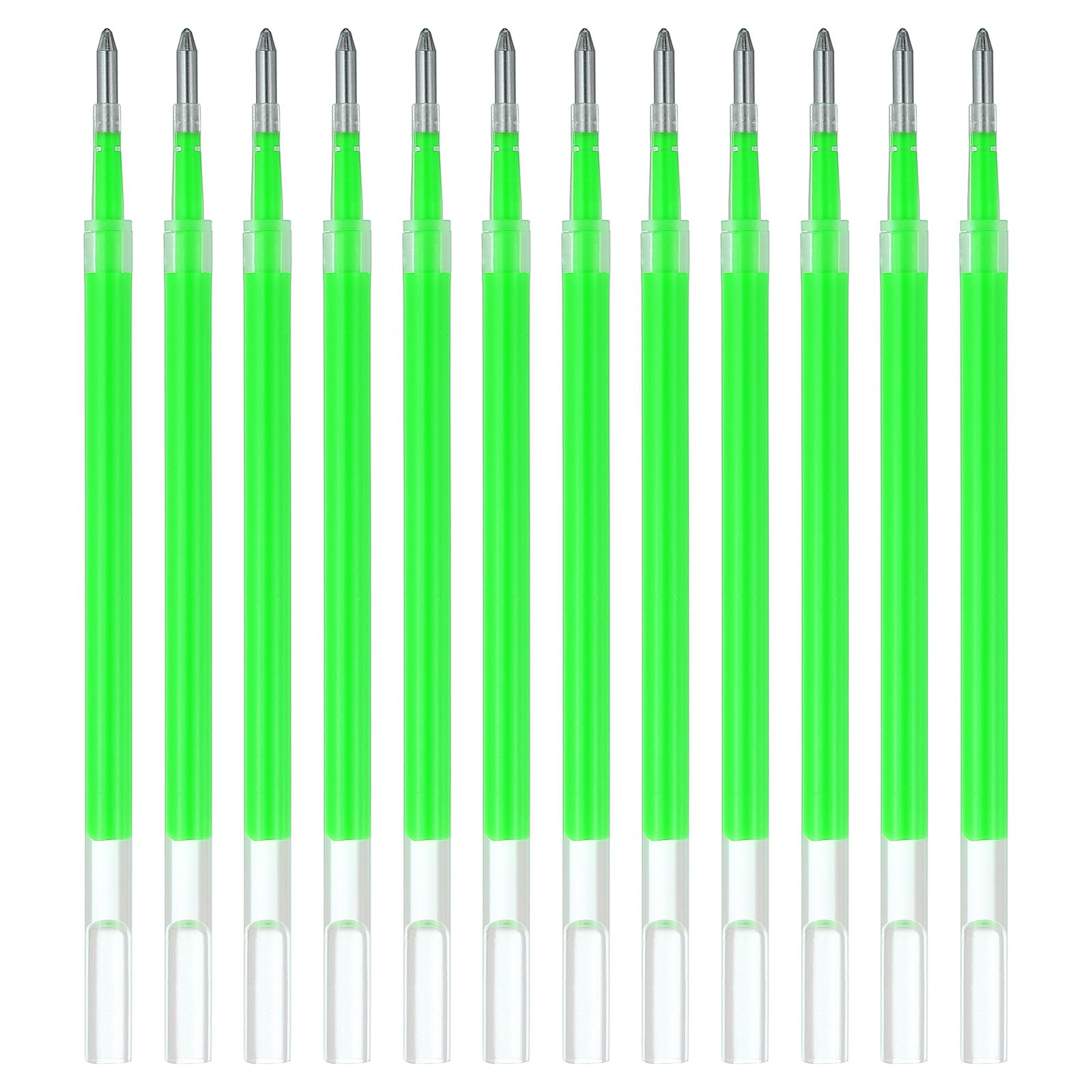 PATIKIL Gel Pen Refills, 12 Pcs 0.8mm Medium Point Neon Coloring Gel Ink Pen Replace Refills for Retractable Click Pens Writing Drawing Doodling Office Study Classroom Supplies, Green