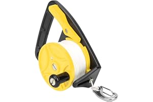 Lwuey Diving Reels, Dive Reel with Thumb Stopper Portable Scuba Dives Reeling Kayak Anchor 150ft Multi Purpose SMB Dived Reeld for Wreck Equipment Underwater Cave Drift Kayak Anchorand Spear Fishing