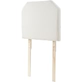 DormCo Tavira Allure&reg; Boucle Dorm Outlet Headboard with Legs - Cream White | Essential Dorm Supplies for College Freshmen Necessities
