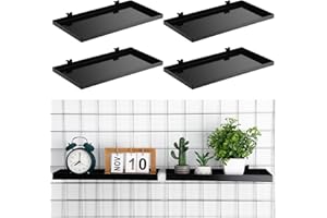 Coume 4 Pcs Gridwall Shelf Grid Panel Display Shelf Metal Wire Wall Rack Gridwall Shelving Wall Hanging Baskets for organizing Accessory for Garage, Crafts Room, Workbench (15.75" X 7.87")