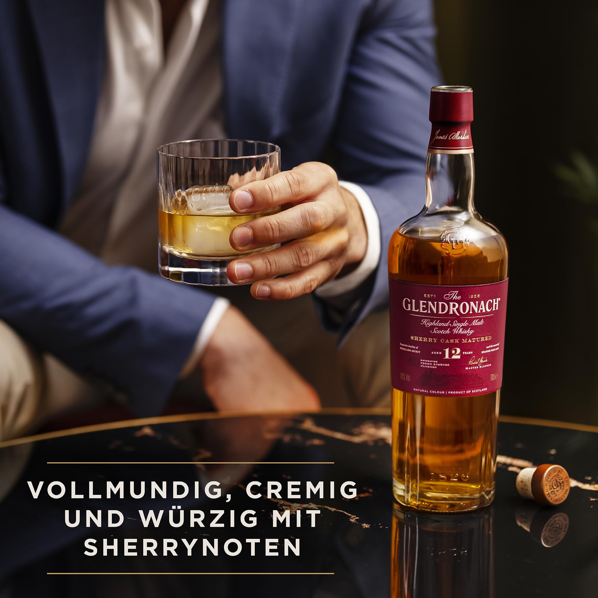 The Glendronach 12 Jahre - Premium Single Malt Whisky - Geschenkempfehlung - Vollmundig, cremig und würzig mit Sherrynoten - 0.7L/43 Prozent Vol 7