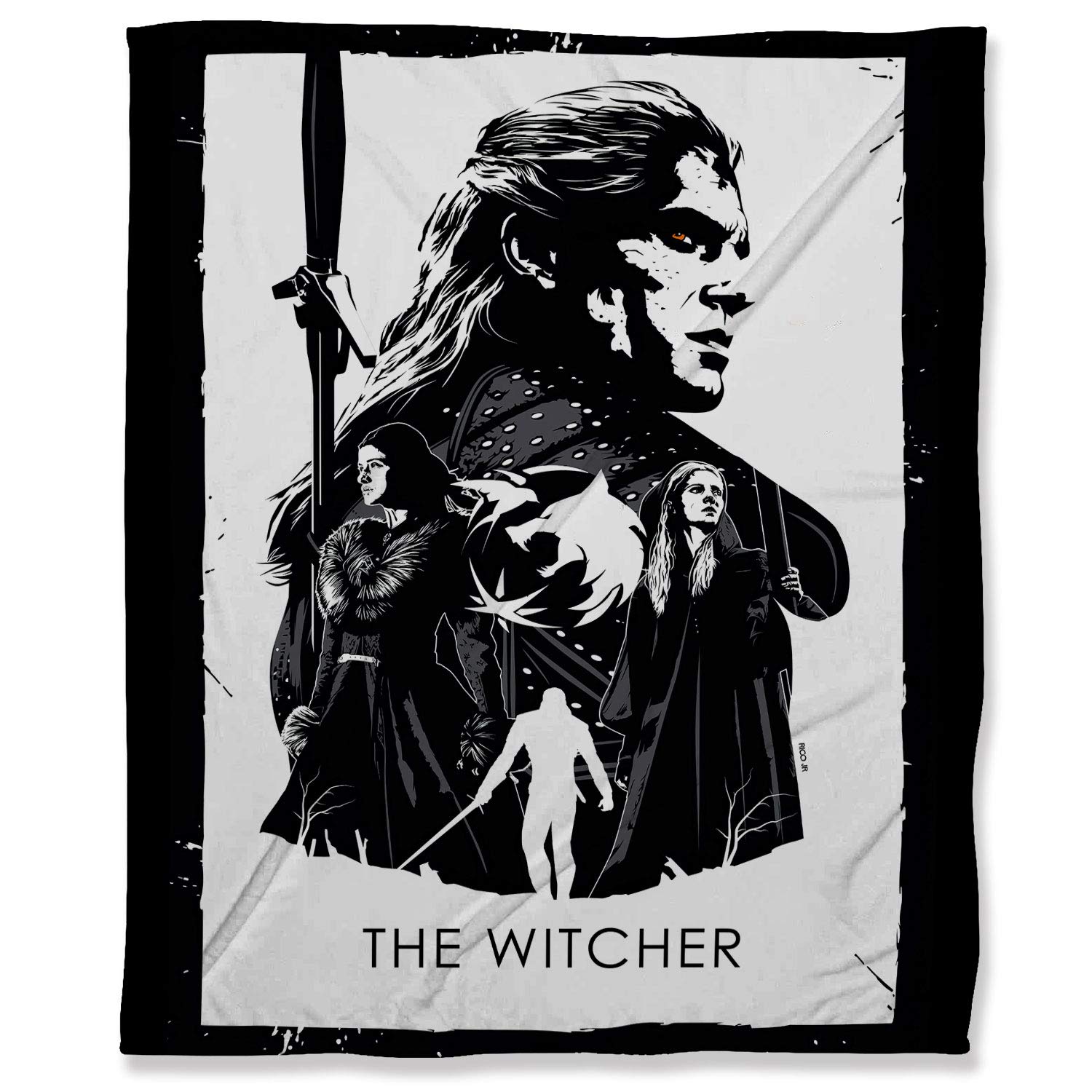 The a Witcher Travel Blanket Throw 40" x 50", Henry Cavill Geralt Fluffy Cozy Blanket for Couch